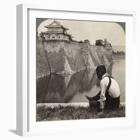 Feudal Castle of the Proud Shoguns, Osaka, Japan, 1904-Underwood & Underwood-Framed Photographic Print