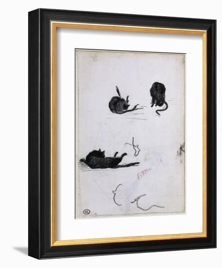 Feuille d'études de chat-Edouard Manet-Framed Giclee Print