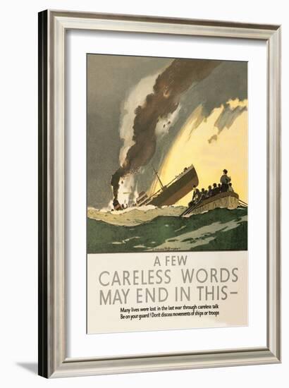 Few Careless Words May End in This-Norman Wilkinson-Framed Art Print