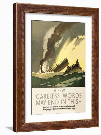 Few Careless Words May End in This-Norman Wilkinson-Framed Art Print