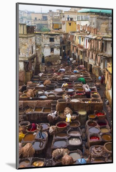 Fez, Morocco, Old Tannery Called Chouara Tannery-Bill Bachmann-Mounted Photographic Print