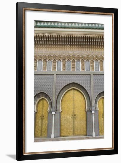 Fez, Morocco Royal Palace Famous Golden Doors Arches Der El Makhzen-Bill Bachmann-Framed Photographic Print
