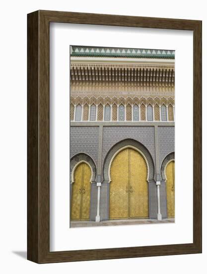 Fez, Morocco Royal Palace Famous Golden Doors Arches Der El Makhzen-Bill Bachmann-Framed Photographic Print