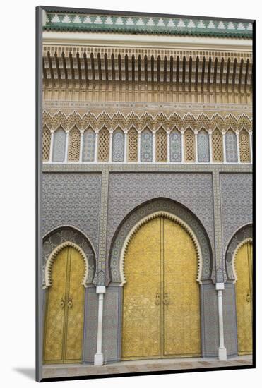 Fez, Morocco Royal Palace Famous Golden Doors Arches Der El Makhzen-Bill Bachmann-Mounted Photographic Print