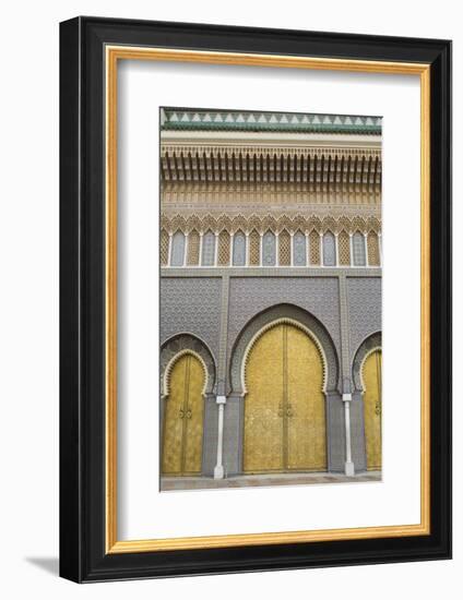 Fez, Morocco Royal Palace Famous Golden Doors Arches Der El Makhzen-Bill Bachmann-Framed Photographic Print