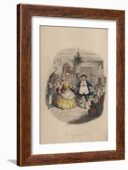 Fezziwig's Ball - a Christmas Carol, 1843-John Leech-Framed Giclee Print