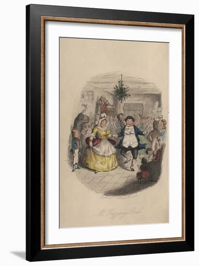 Fezziwig's Ball - a Christmas Carol, 1843-John Leech-Framed Giclee Print