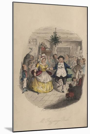 Fezziwig's Ball - a Christmas Carol, 1843-John Leech-Mounted Giclee Print