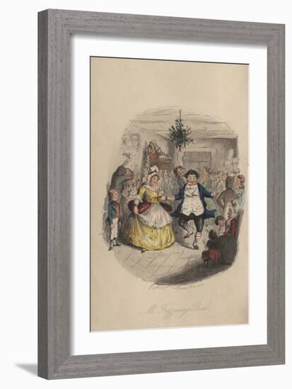 Fezziwig's Ball - a Christmas Carol, 1843-John Leech-Framed Premium Giclee Print