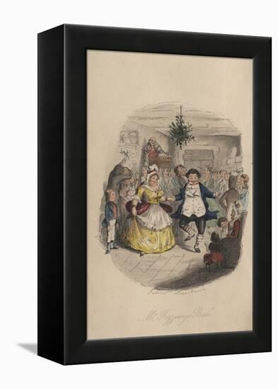 Fezziwig's Ball - a Christmas Carol, 1843-John Leech-Framed Premier Image Canvas