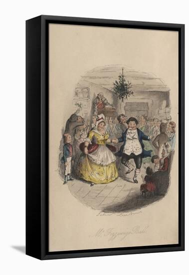 Fezziwig's Ball - a Christmas Carol, 1843-John Leech-Framed Premier Image Canvas