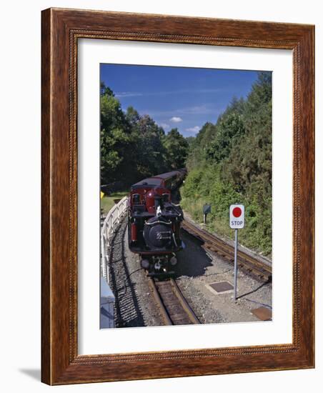 Ffestiniog Railway at Tan-Y-Bwlch, the Busiest of the North Wales Narrow Gauge Railways-Nigel Blythe-Framed Photographic Print