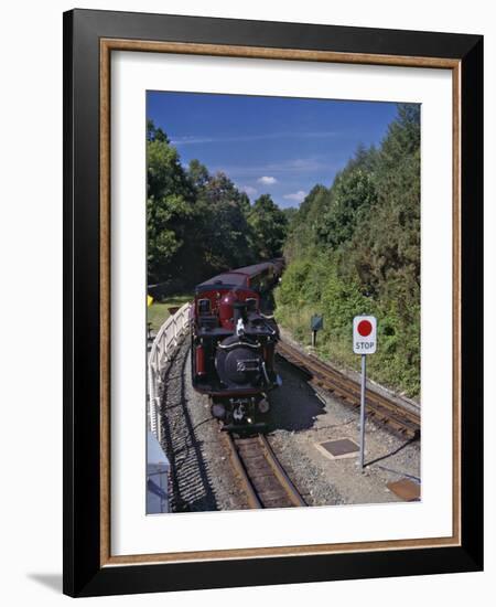 Ffestiniog Railway at Tan-Y-Bwlch, the Busiest of the North Wales Narrow Gauge Railways-Nigel Blythe-Framed Photographic Print