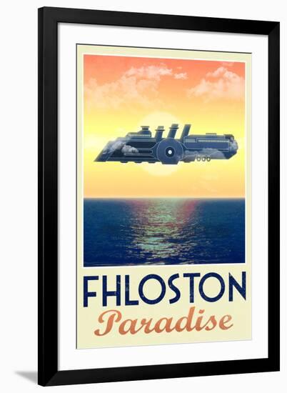Fhloston Paradise Retro Travel-null-Framed Art Print