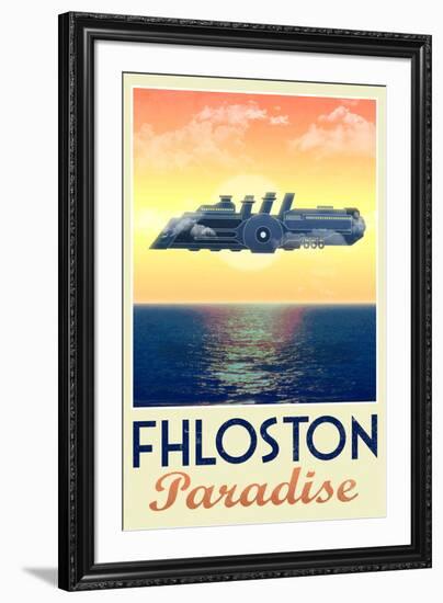 Fhloston Paradise Retro Travel-null-Framed Art Print