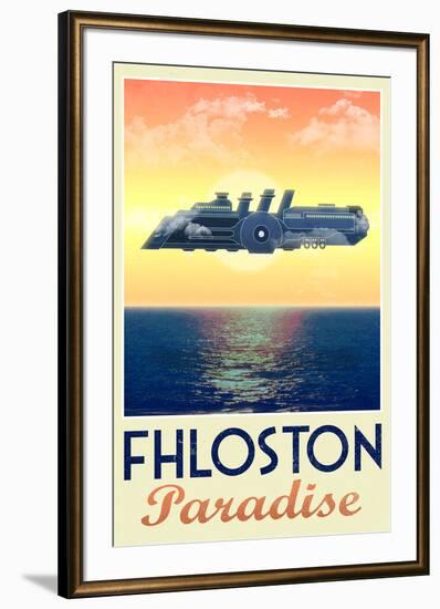 Fhloston Paradise Retro Travel-null-Framed Art Print