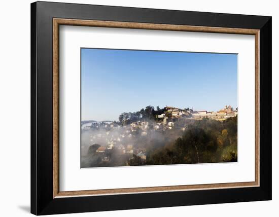 Fianarantsoa, early morning mist on the Haute Ville old town, central area, Madagascar, Africa-Christian Kober-Framed Photographic Print