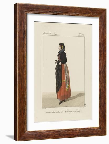 Fiancée du Canton de Fribourg, en Suisse-null-Framed Giclee Print