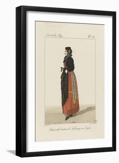 Fiancée du Canton de Fribourg, en Suisse-null-Framed Giclee Print