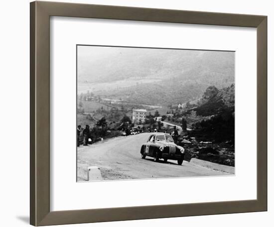 Fiat 1100S Berlinetta Competing in the Mille Miglia, Italy, 1947-null-Framed Photographic Print