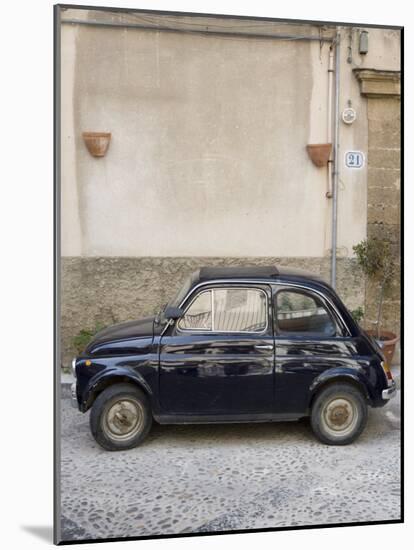 Fiat 500 Car, Cefalu, Sicily, Italy, Europe-Martin Child-Mounted Photographic Print