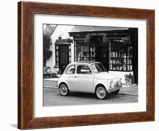 Fiat 500 Parked Outside a Quaint Shop, 1969--Framed Photographic Print