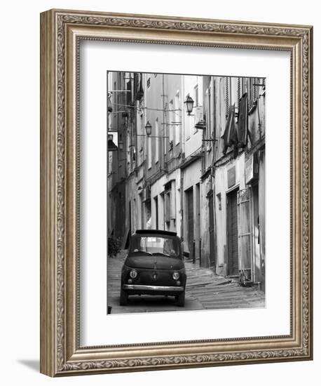 Fiat Driving in Narrow Street, Sassari, Sardinia, Italy-Doug Pearson-Framed Photographic Print