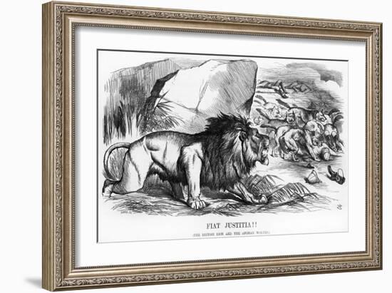 Fiat Justitia! the British Lion and the Afghan Wolves, Cartoon from 'Punch' Magazine-John Tenniel-Framed Giclee Print