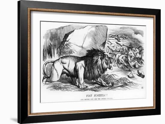 Fiat Justitia! the British Lion and the Afghan Wolves, Cartoon from 'Punch' Magazine-John Tenniel-Framed Giclee Print