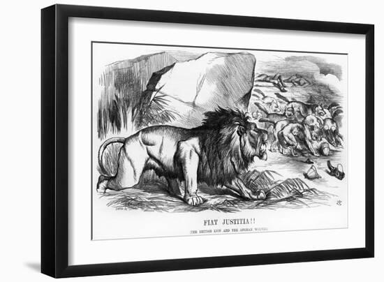 Fiat Justitia! the British Lion and the Afghan Wolves, Cartoon from 'Punch' Magazine-John Tenniel-Framed Giclee Print