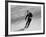 Fiat President Giovanni Agnelli Skiing Slopes Near His Sestriere Ski Resort-null-Framed Premium Photographic Print