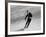 Fiat President Giovanni Agnelli Skiing Slopes Near His Sestriere Ski Resort-null-Framed Premium Photographic Print