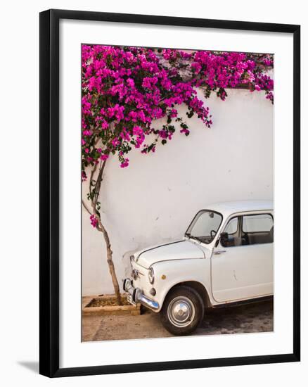 Fiat under Tree in Mojacar, Andalucia, Spain, Europe-John Alexander-Framed Photographic Print