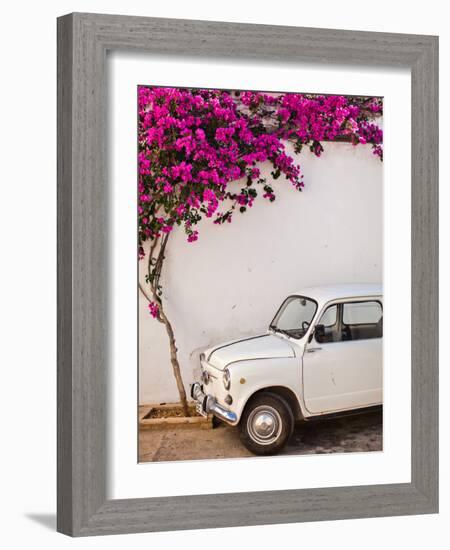 Fiat under Tree in Mojacar, Andalucia, Spain, Europe-John Alexander-Framed Photographic Print