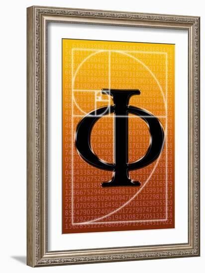 Fibonacci Spiral And Phi, Artwork-SEYMOUR-Framed Photographic Print