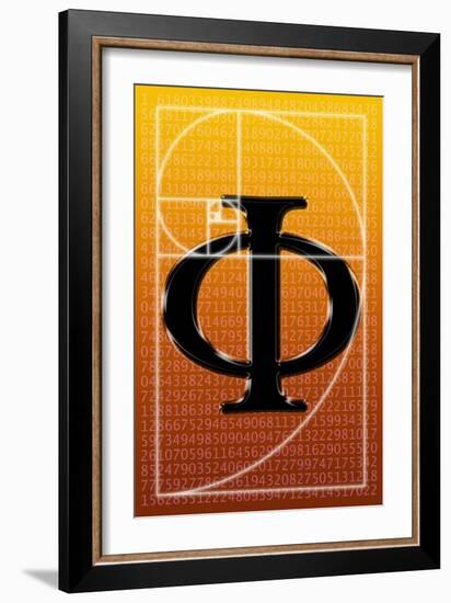 Fibonacci Spiral And Phi, Artwork-SEYMOUR-Framed Photographic Print