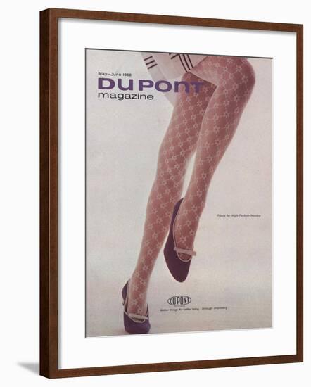 Fibres for High-Fashion Hosiery, Front Cover of 'The Du Pont Magazine', May-June 1968-null-Framed Giclee Print