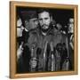 Fidel Castro arrives at Washington airport, 1959-Warren K. Leffler-Framed Premier Image Canvas