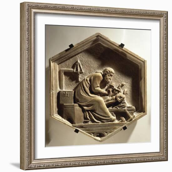 Fidia Carving a Sculpture, 1334-1336-Andrea Pisano-Framed Giclee Print