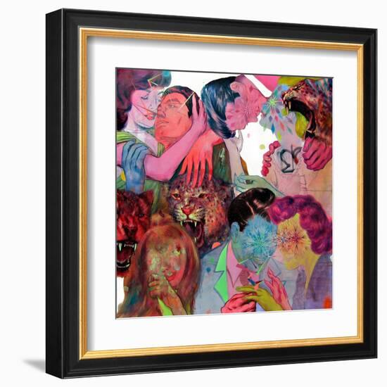 Fie Boys and Five Girls-Shark Toof-Framed Art Print