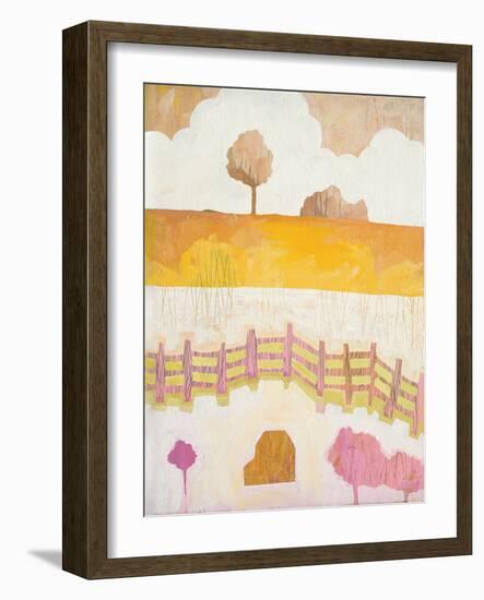 Field and Clouds-Melissa Averinos-Framed Art Print