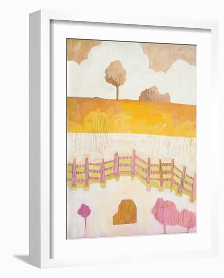 Field and Clouds-Melissa Averinos-Framed Art Print