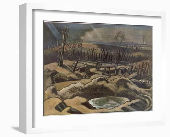 Field at Passchendaele, British Artists at the Front, Continuation of the Western Front, Nash, 1918-Paul Nash-Framed Giclee Print