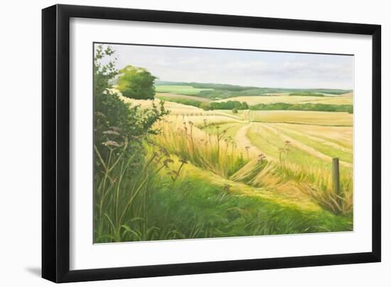 Field Corner in the Deverells, 2011-Peter Breeden-Framed Giclee Print