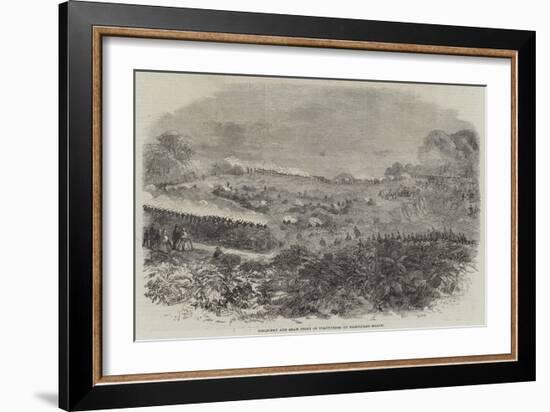 Field-Day and Sham Fight of Volunteers on Hampstead Heath-null-Framed Giclee Print