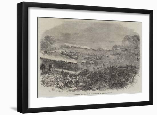 Field-Day and Sham Fight of Volunteers on Hampstead Heath-null-Framed Giclee Print