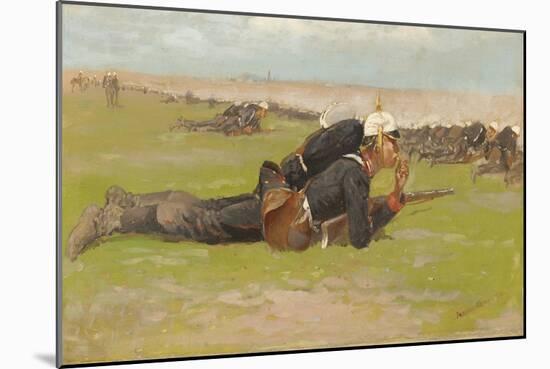 Field Drill for the Prussian Infantry-Frederic Remington-Mounted Giclee Print