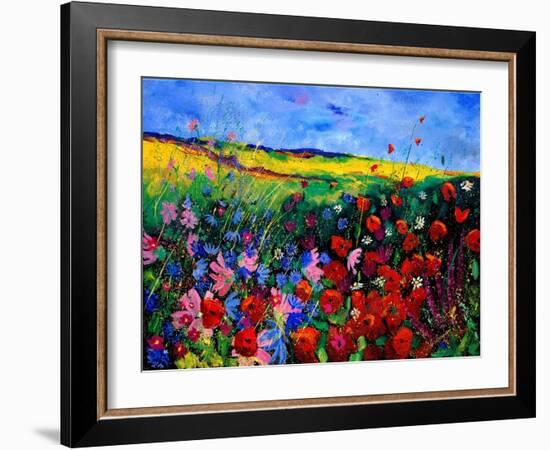 field flowers (poppies, chicorees daisies and many more)-Pol Ledent-Framed Art Print