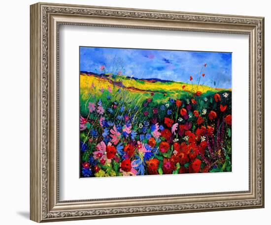 field flowers (poppies, chicorees daisies and many more)-Pol Ledent-Framed Art Print