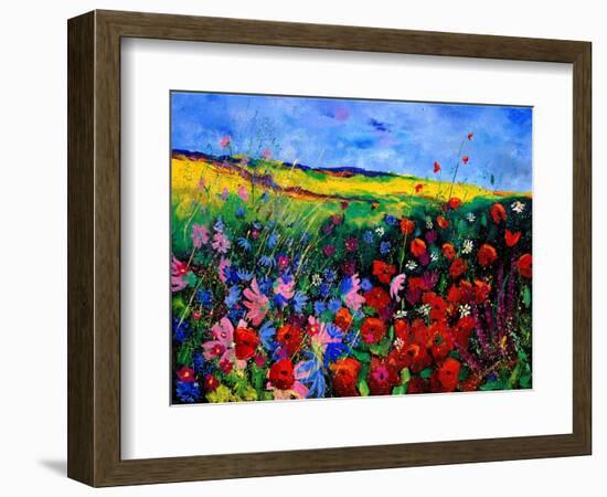 field flowers (poppies, chicorees daisies and many more)-Pol Ledent-Framed Art Print